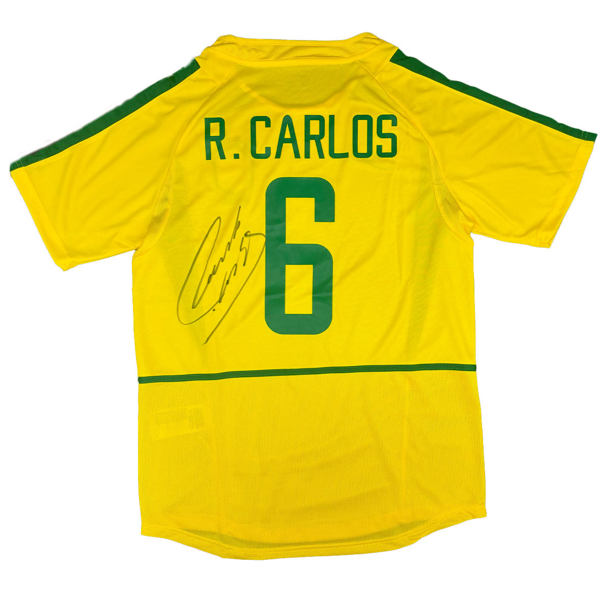 Roberto Carlos Signed Brazil 2002/2003 Home Shirt