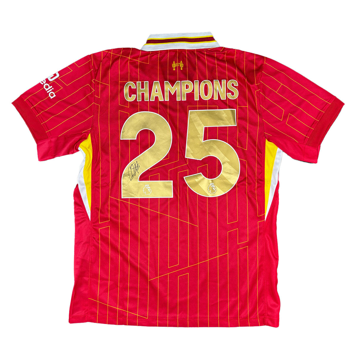 Arne Slot Signed Liverpool 2024/2025 'Champions' Home Shirt