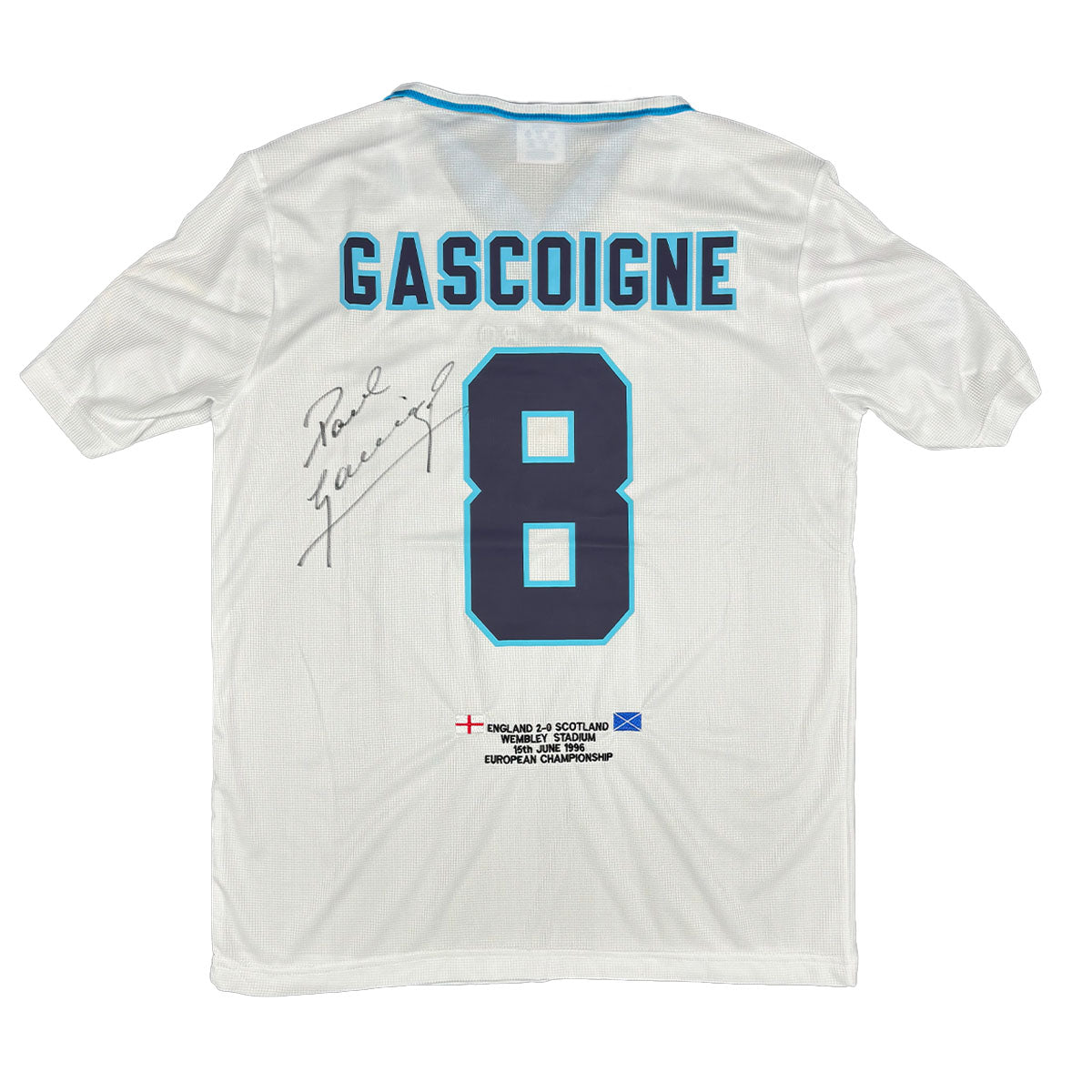 Paul Gascoigne Signed England 1996/1997 Home Shirt