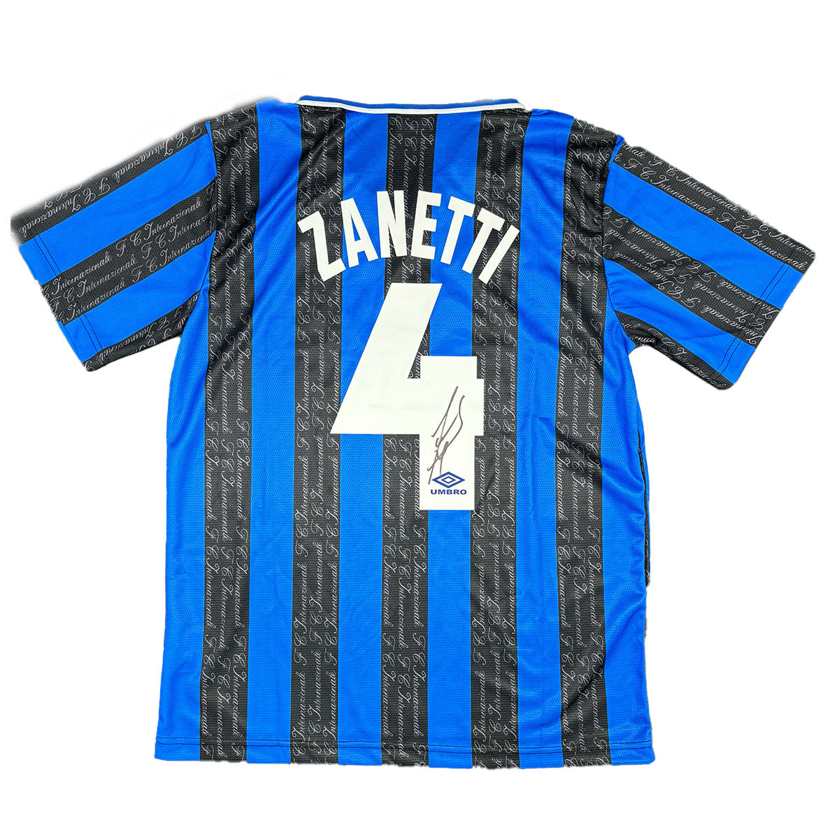 Javier Zanetti Signed Inter Milan 1998/1999 Home Shirt