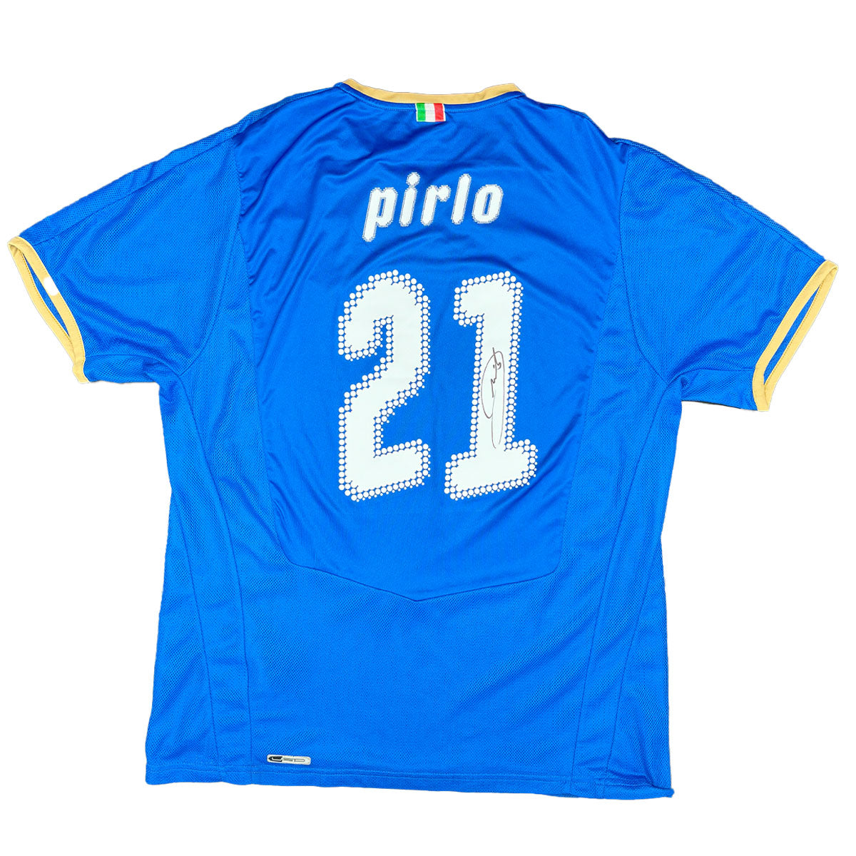 Andrea Pirlo Signed Italy 2007/2008 Home Shirt