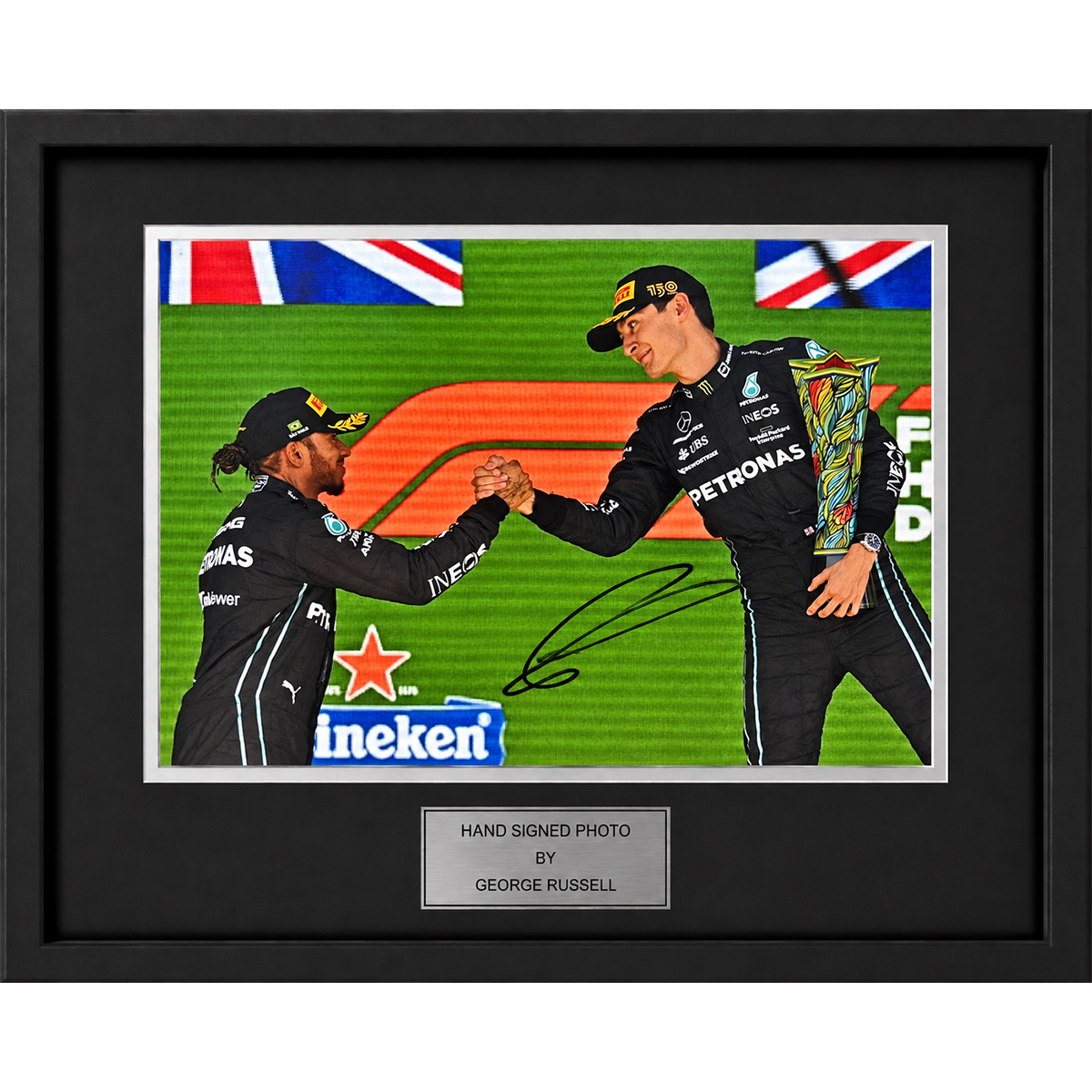 George Russell Signed and Framed A4 Photo