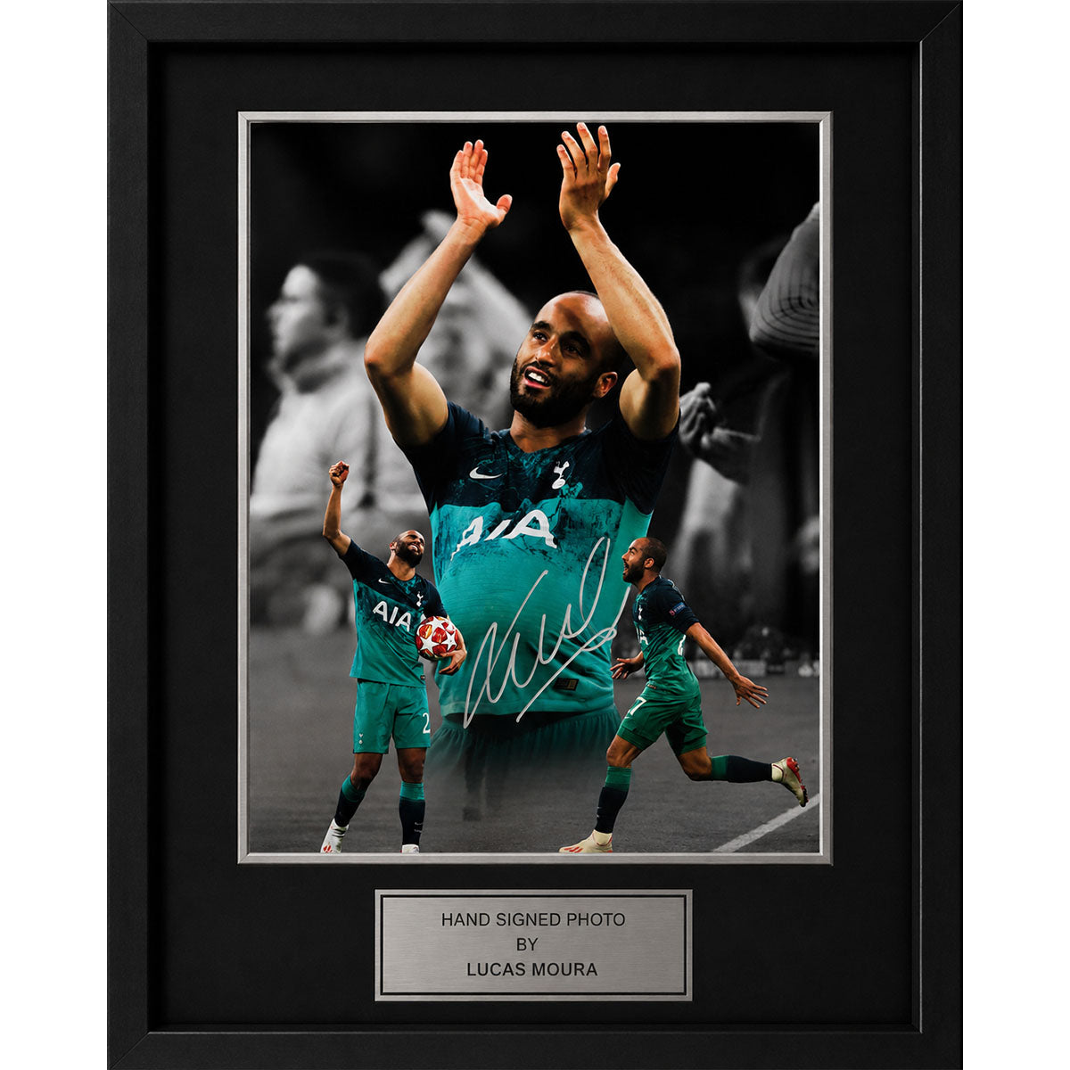 Lucas Moura Signed and Framed A3 Photo