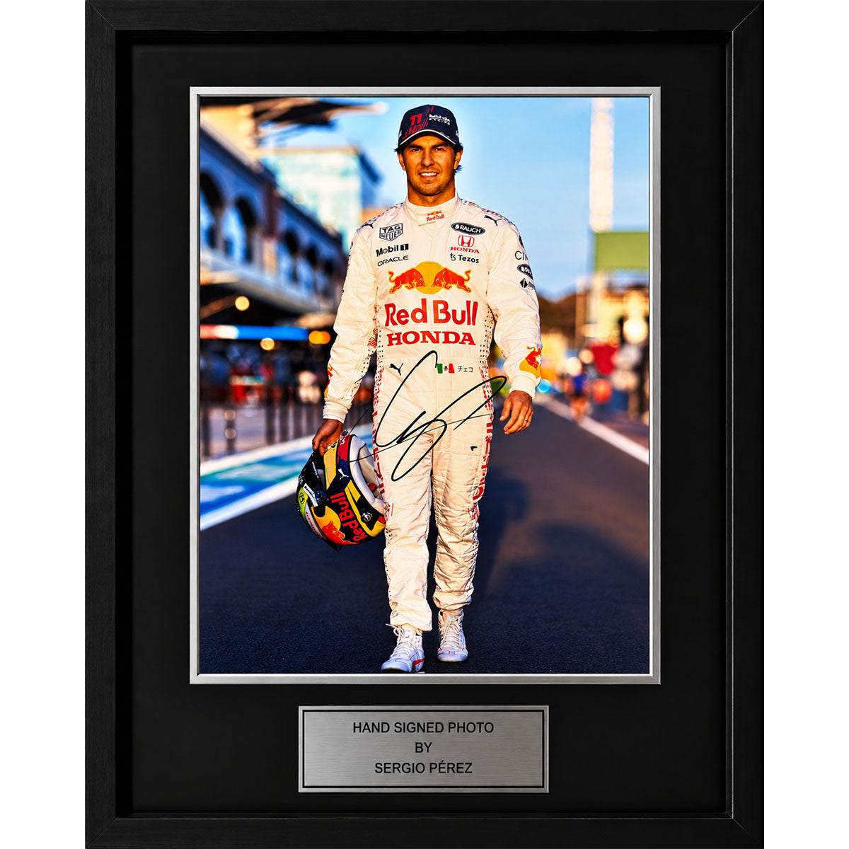 Sergio Pérez Signed and Framed A4 Photo