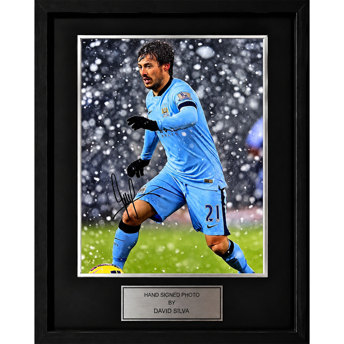 David Silva Signed and Framed A4 Photo