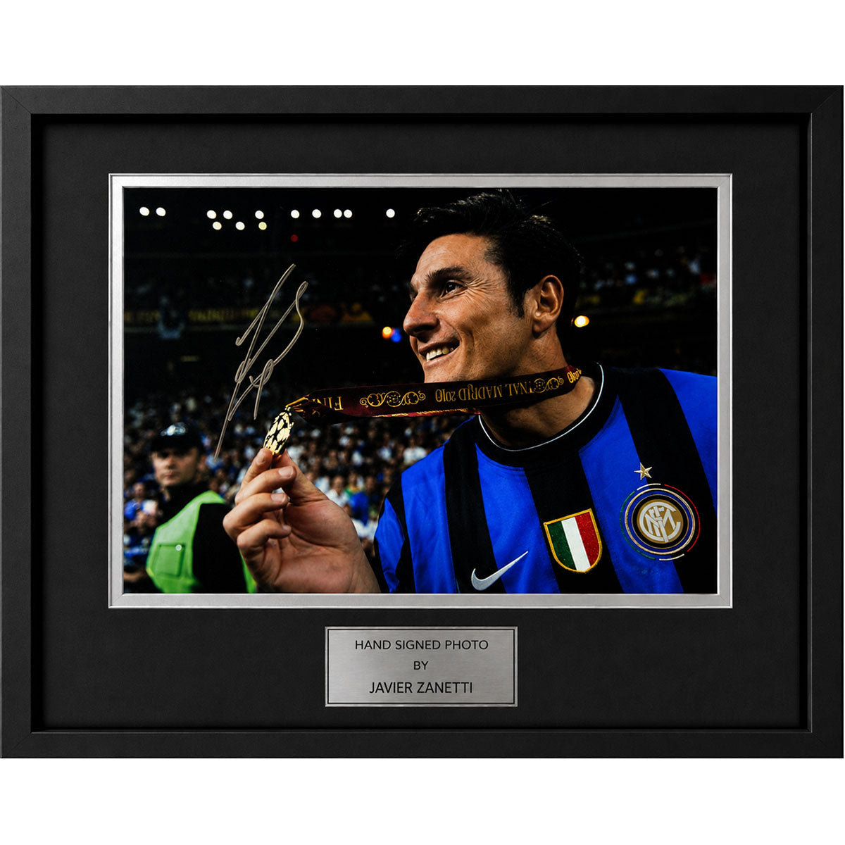 Javier Zanetti Signed and Framed A4 Photo