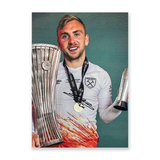 Jarrod Bowen Signed West Ham United A4 Photo