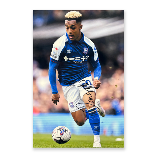 Omari Hutchinson Signed Ipswich Town A4 Photo
