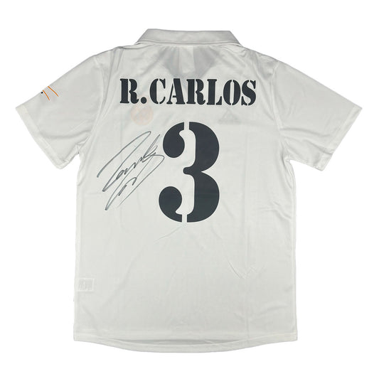 Roberto Carlos Signed Real Madrid 2002/2003 Home Shirt