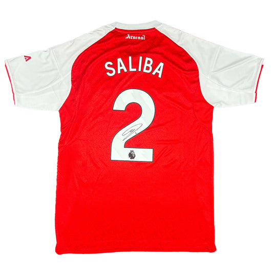 William Saliba Signed Arsenal FC 2025/2026 Home Shirt