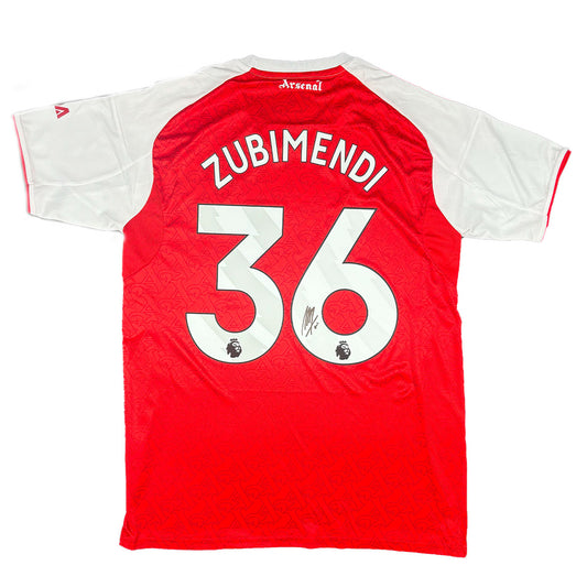 Martín Zubimendi Signed Arsenal FC 2025/2026 Home Shirt