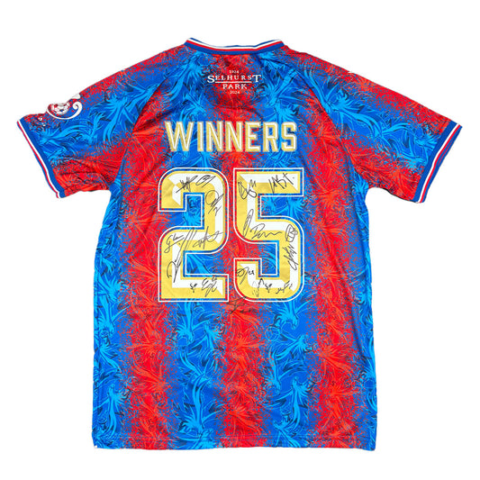 Multiple Player Signed Crystal Palace 2024/2025 'Winners 25' Home Shirt