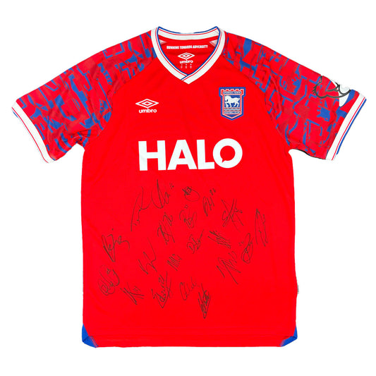 Multiple Player Signed Ipswich Town 2025/2026 Away Shirt