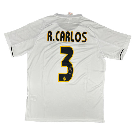 Roberto Carlos Signed Real Madrid 2004/2005 Home Shirt