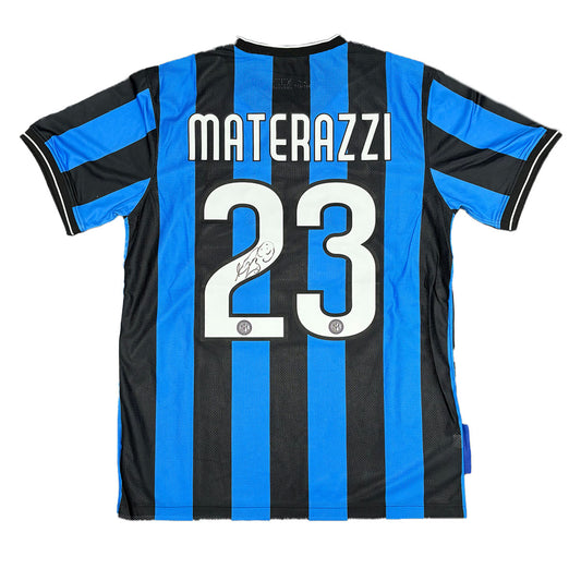 Marco Materazzi Signed Inter Milan 2009/2010 Home Shirt