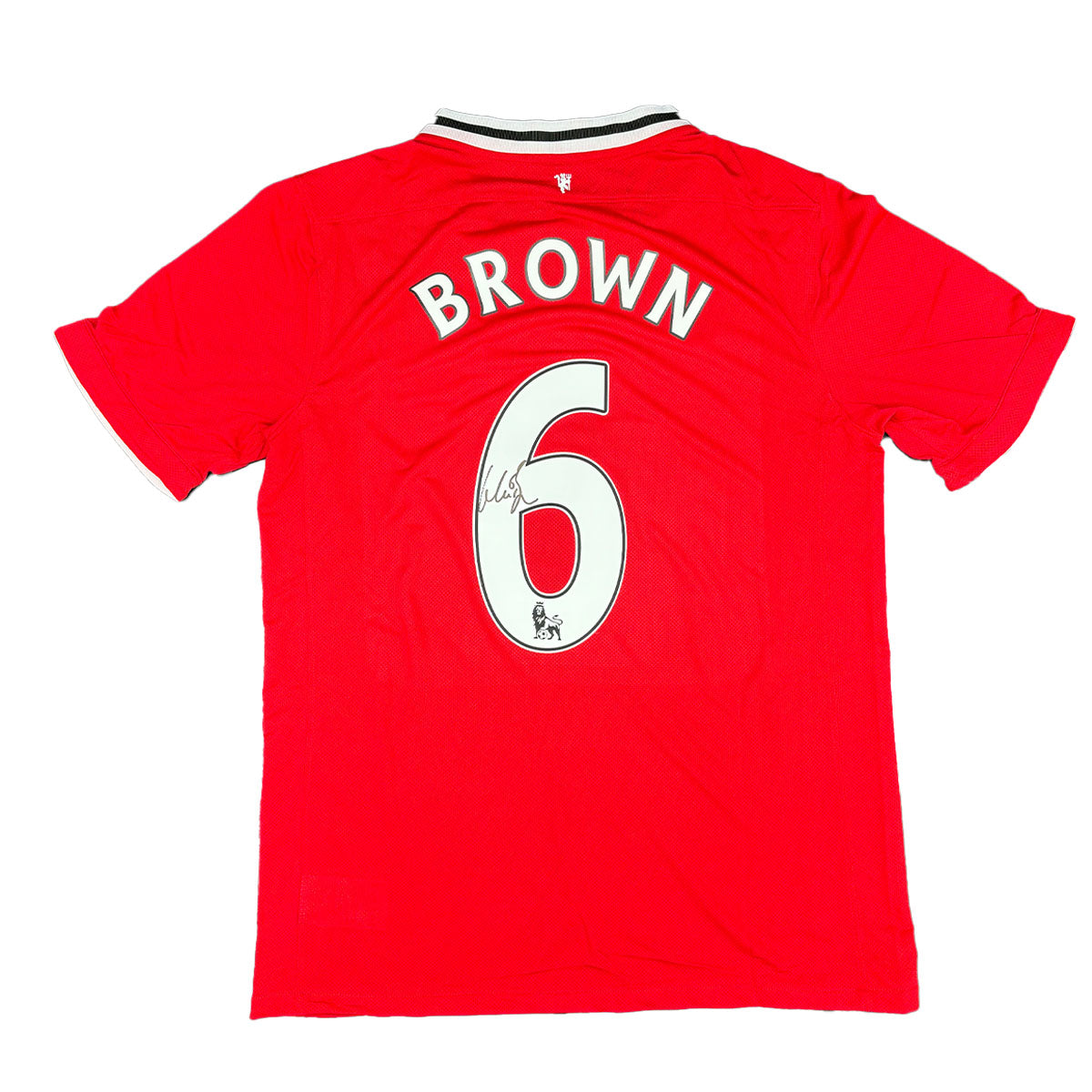 Wes brown Signed Manchester United 2010/2011 Home Shirt