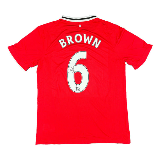 Wes brown Signed Manchester United 2010/2011 Home Shirt