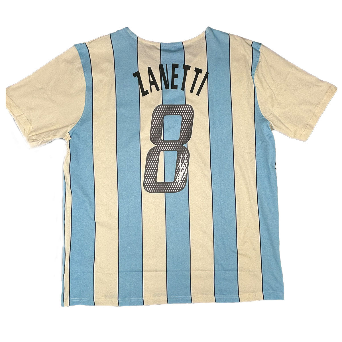 Javier Zanetti Signed Argentina Home Shirt