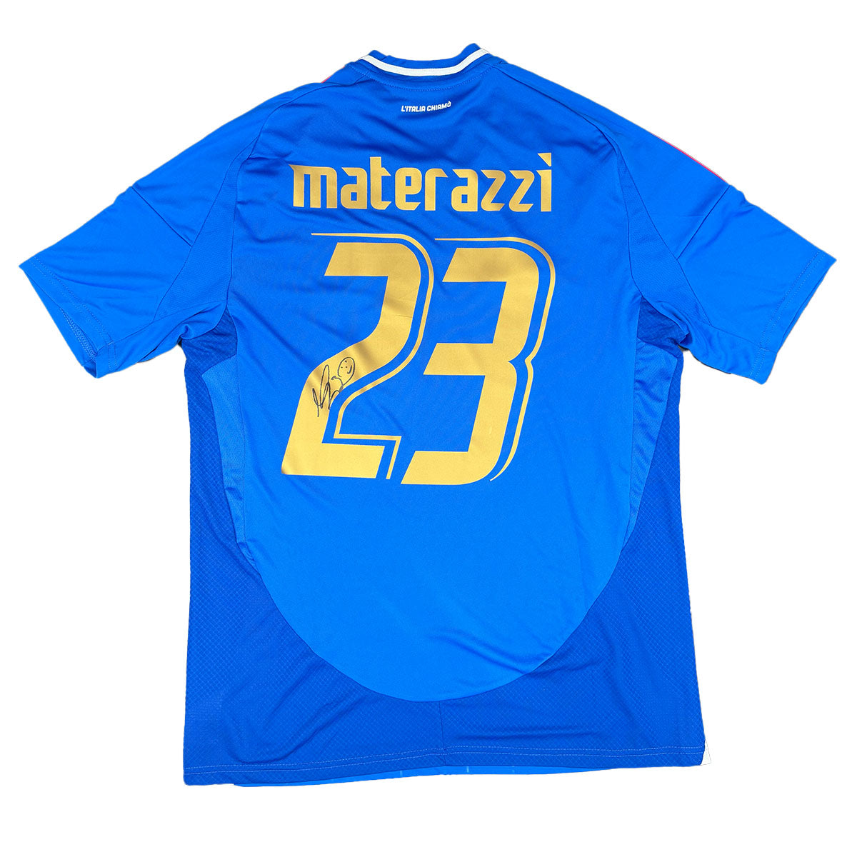 Marco Materazzi Signed Italy 2024/2025 Home Shirt