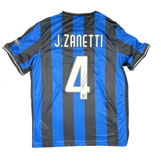Javier Zanetti Signed Inter Milan 2009/2010 Home Shirt