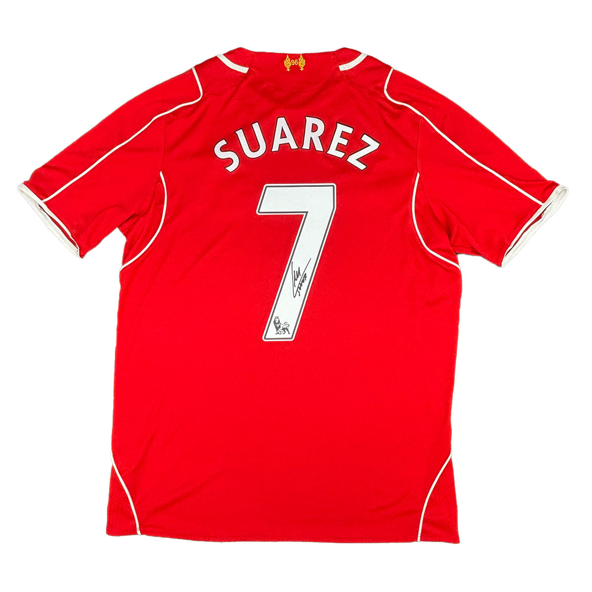 Luis Suarez Signed Liverpool FC 2014/2015 Home Shirt