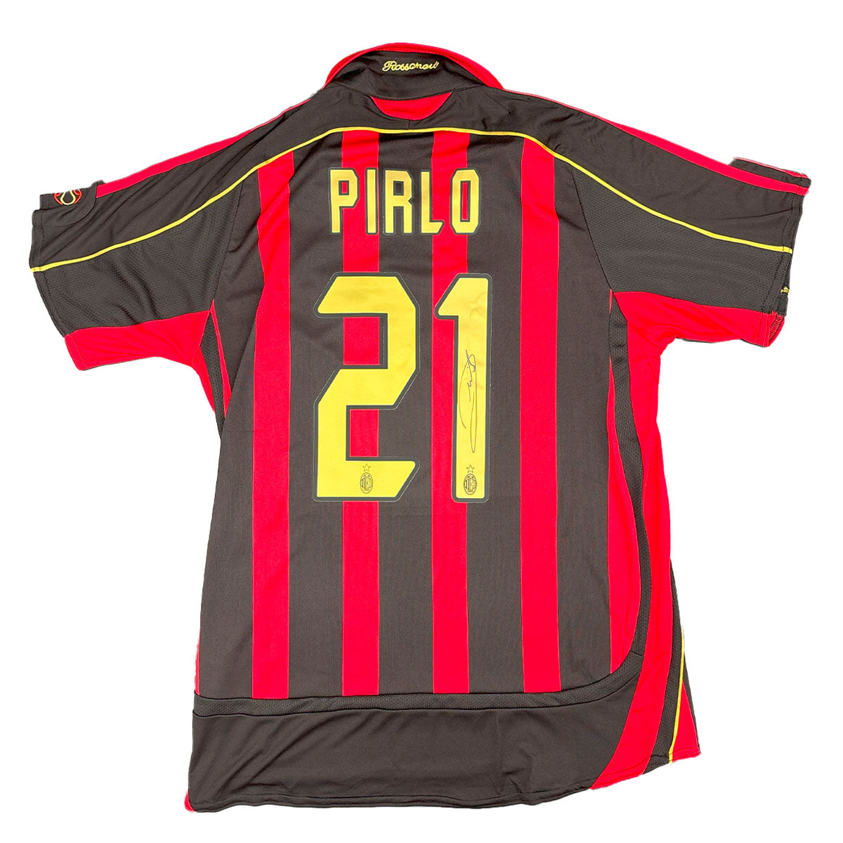 Andrea Pirlo Signed AC Milan 2006/2007 Home Shirt