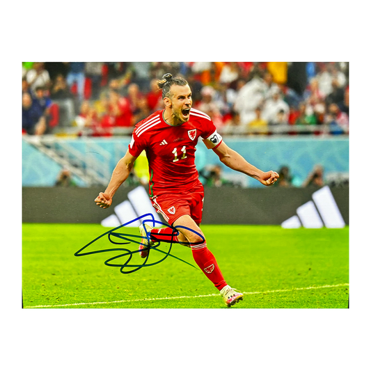 Gareth Bale Signed Wales A4 Photo