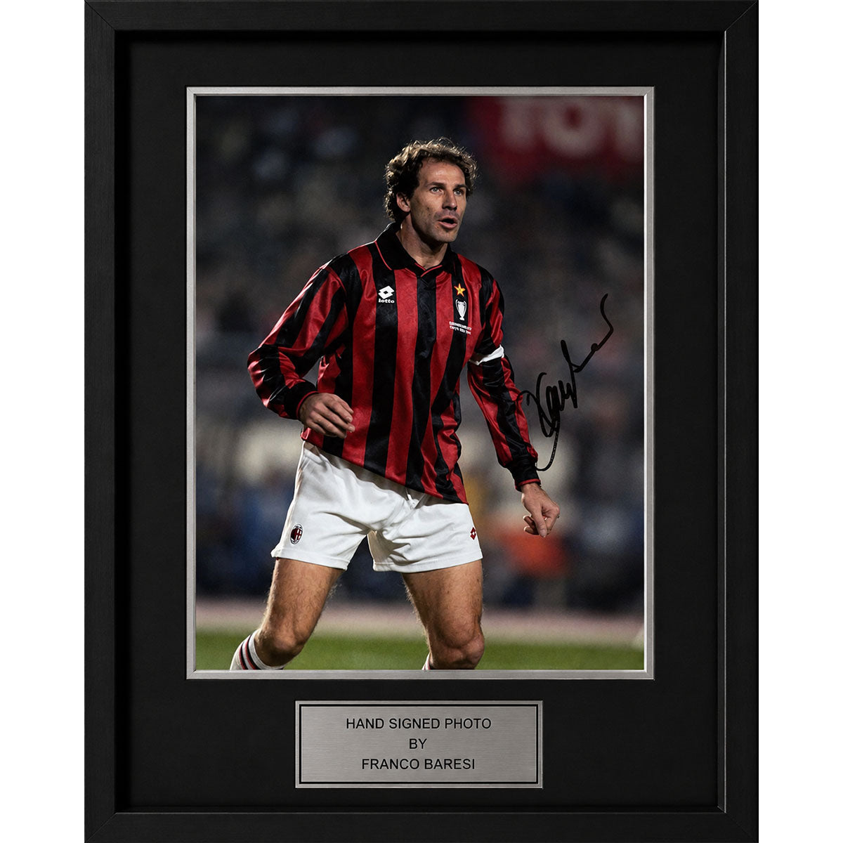 Franco Baresi Signed and Framed A4 Photo