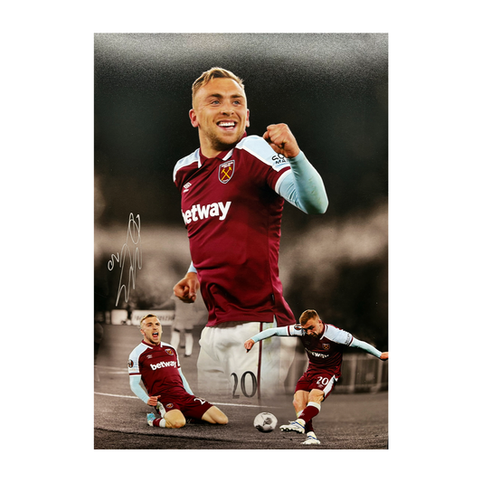 Jarrod Bowen Signed West Ham United A3 Photo