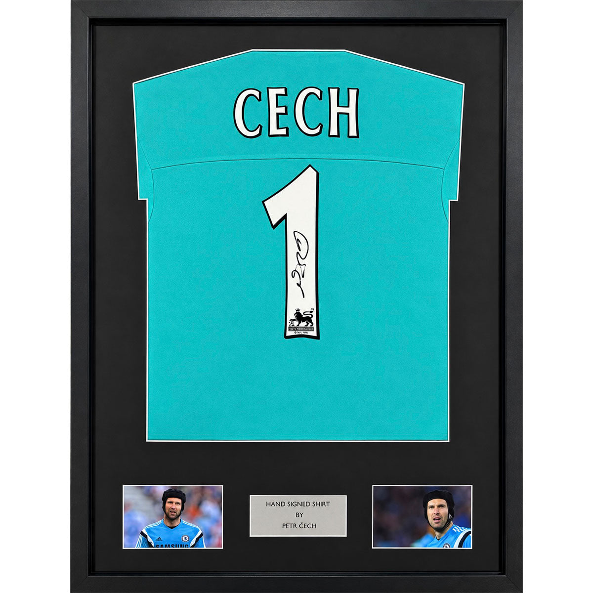 Petr Čech Signed and Framed Chelsea Goalkeeper Shirt