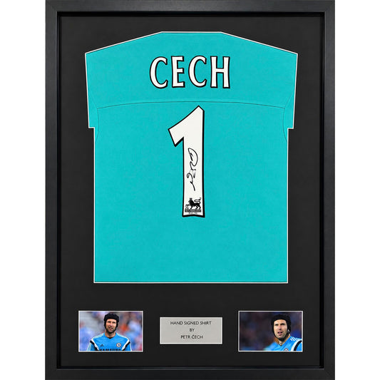 Petr Čech Signed and Framed Chelsea Goalkeeper Shirt