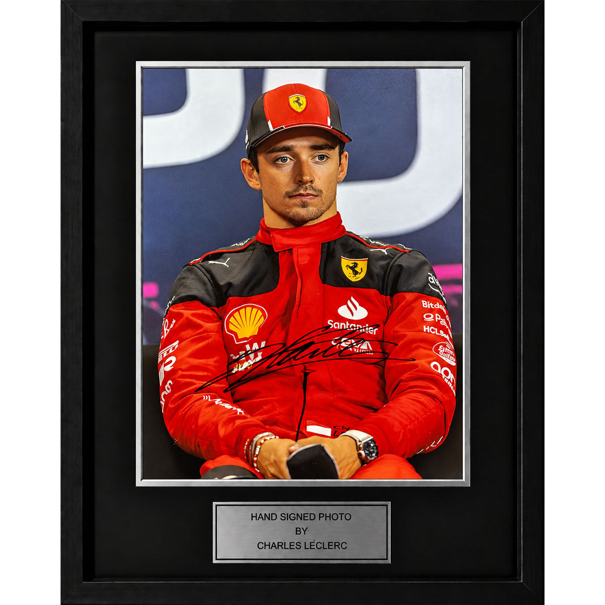 Charles Leclerc Signed and Framed A4 Photo