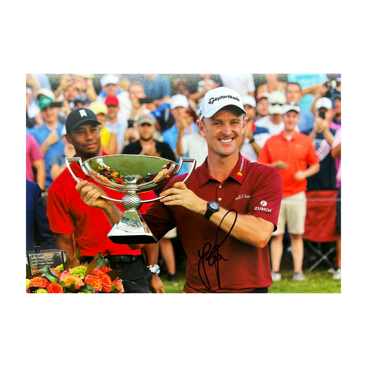 Justin Rose Signed A3 Photo