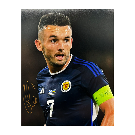 John McGinn Signed Scotland A4 Photo