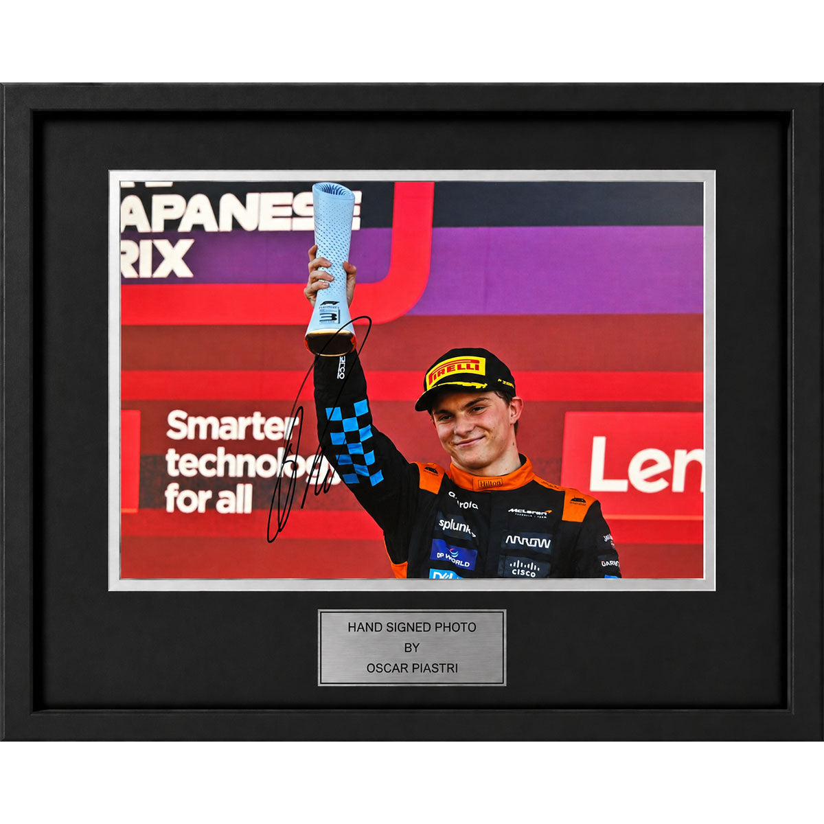 Oscar Piastri Signed and Framed A4 Photo