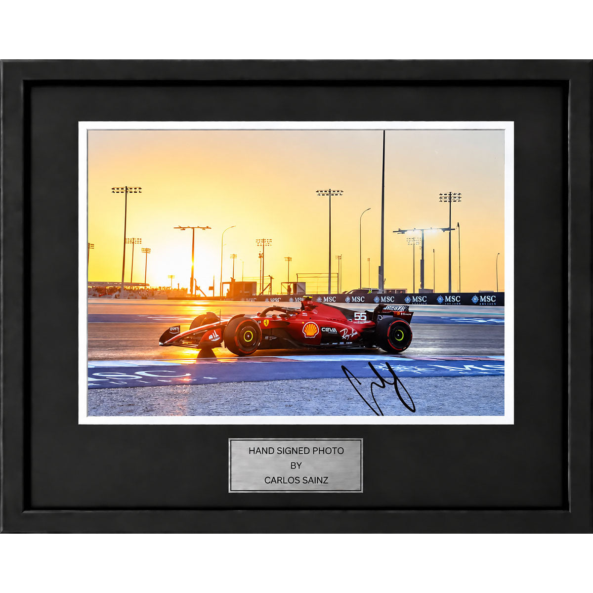 Carlos Sainz Jr. Signed and Framed A4 Photo