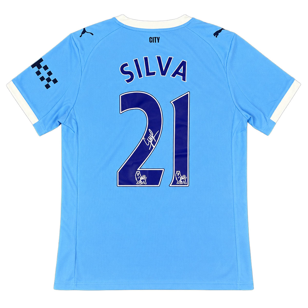 David Silva Signed Manchester City 2025/2026 Home Shirt