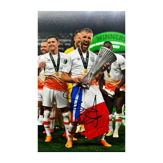 Tomas Soucek Signed West Ham United A4 Photo